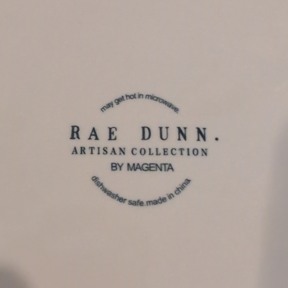 Rae Dunn "CHOW" Icon Ceramic Off White Dinner Plate 2018 Collection - Picture 8 of 10